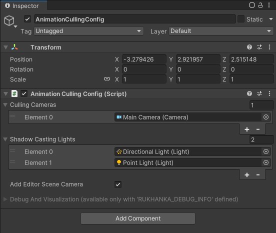 Animation Culling Config