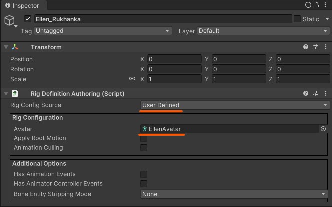 Rig Definition User Mode